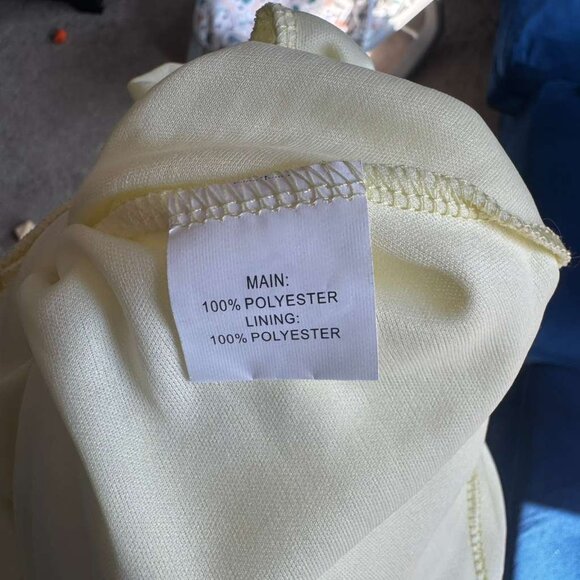 NWT QUEEN B   Yellow  METALLIC STARS DRESS size 8 medium - Picture 7 of 8